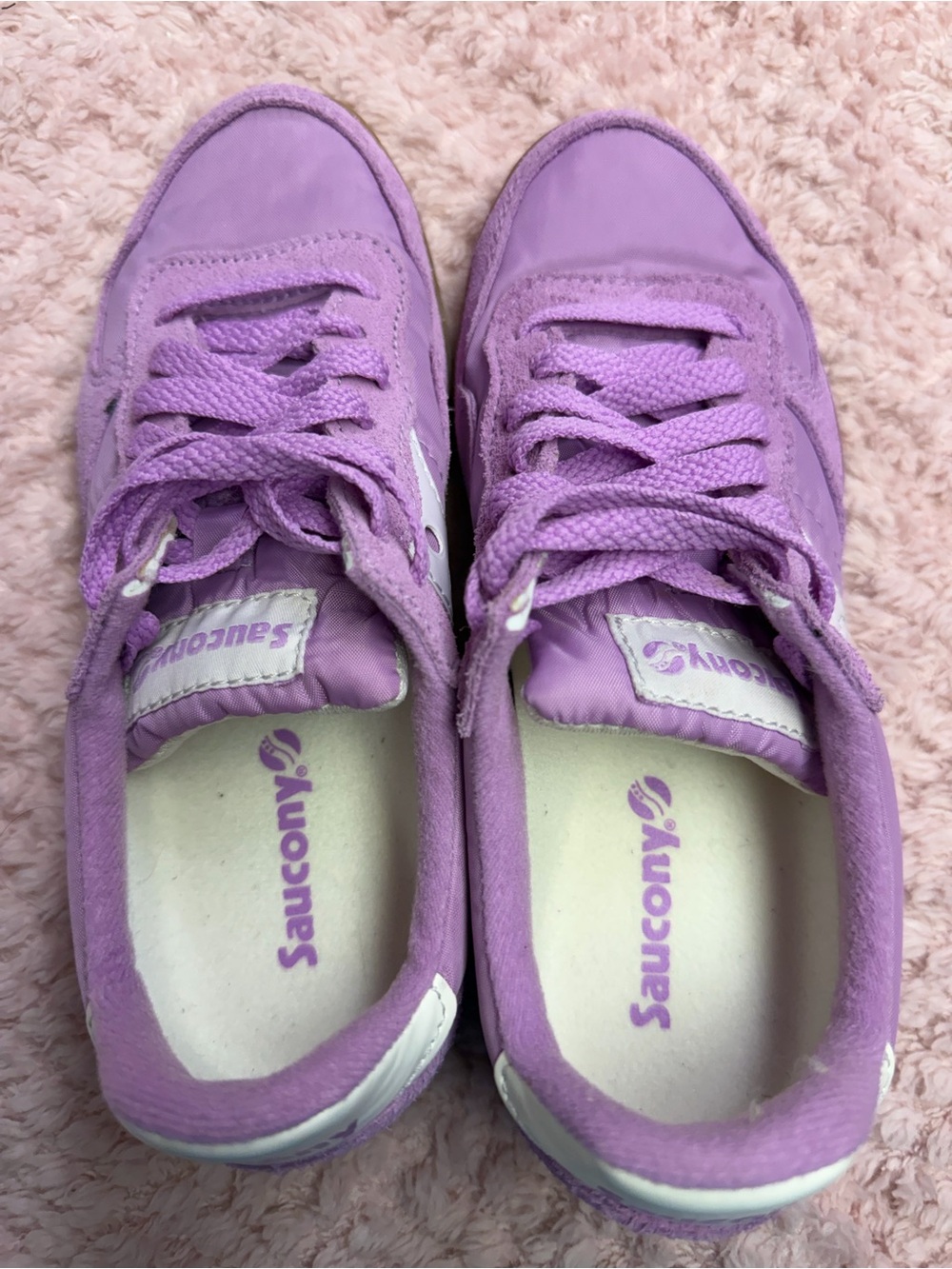 Saucony Jazz Original Vintage Sneakers in Lavender- Size 6.5 - Picture 3 of 9